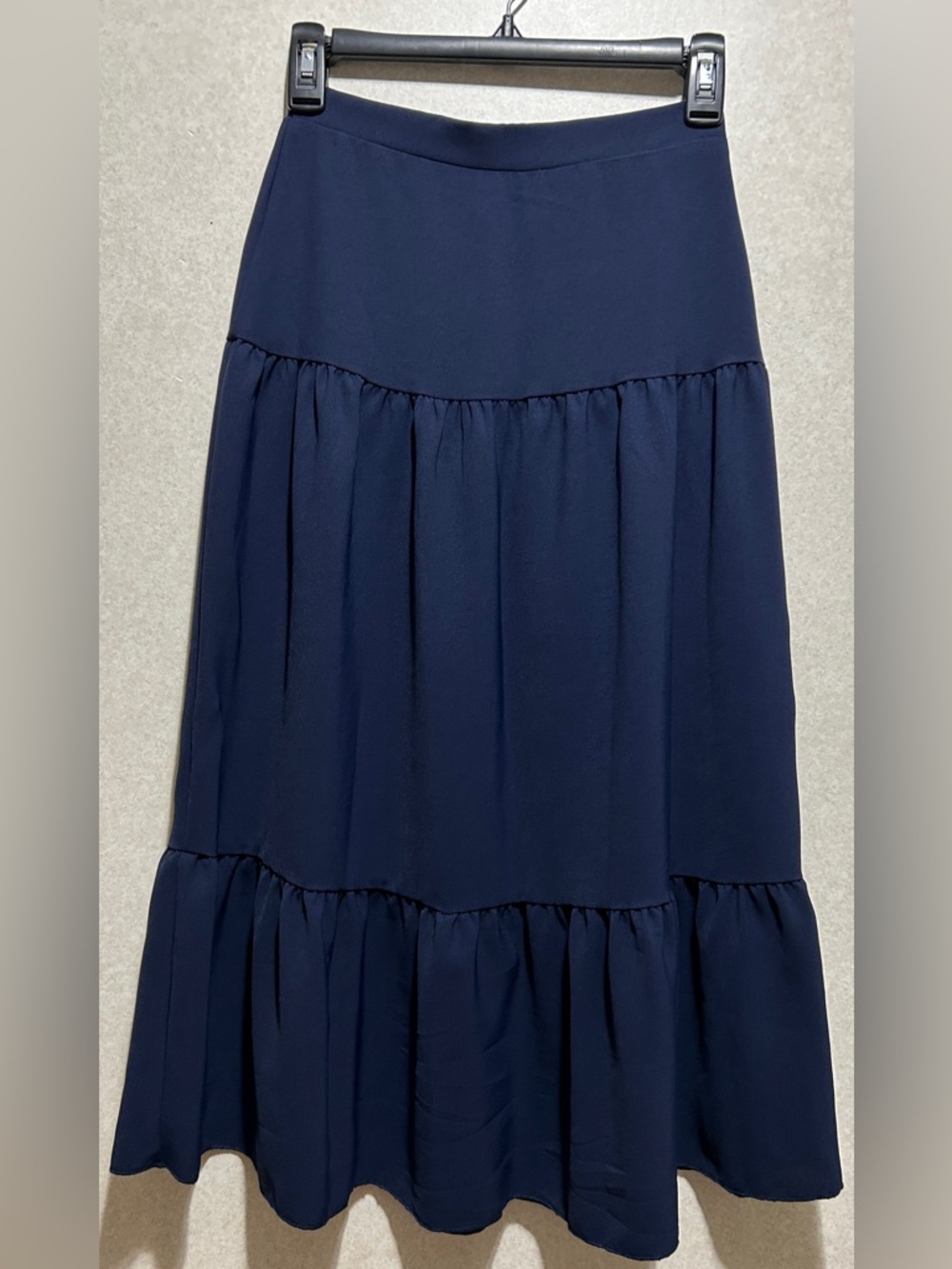 SHEIN Navy Tiered Maxi Skirt